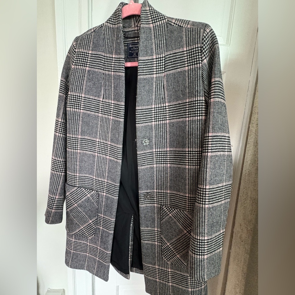 Abercrombie & Fitch Plaid Wool Coat